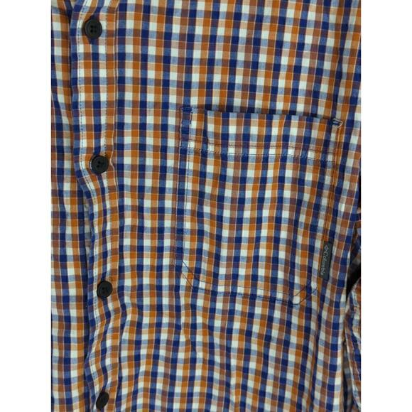 Columbia Men's Check Stretch Long Sleeve Button Down Shirts Blue White Size XL - Picture 3 of 7